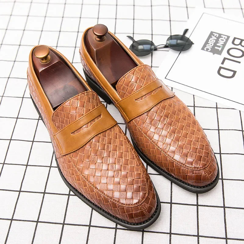 Mocassins élégants tissés