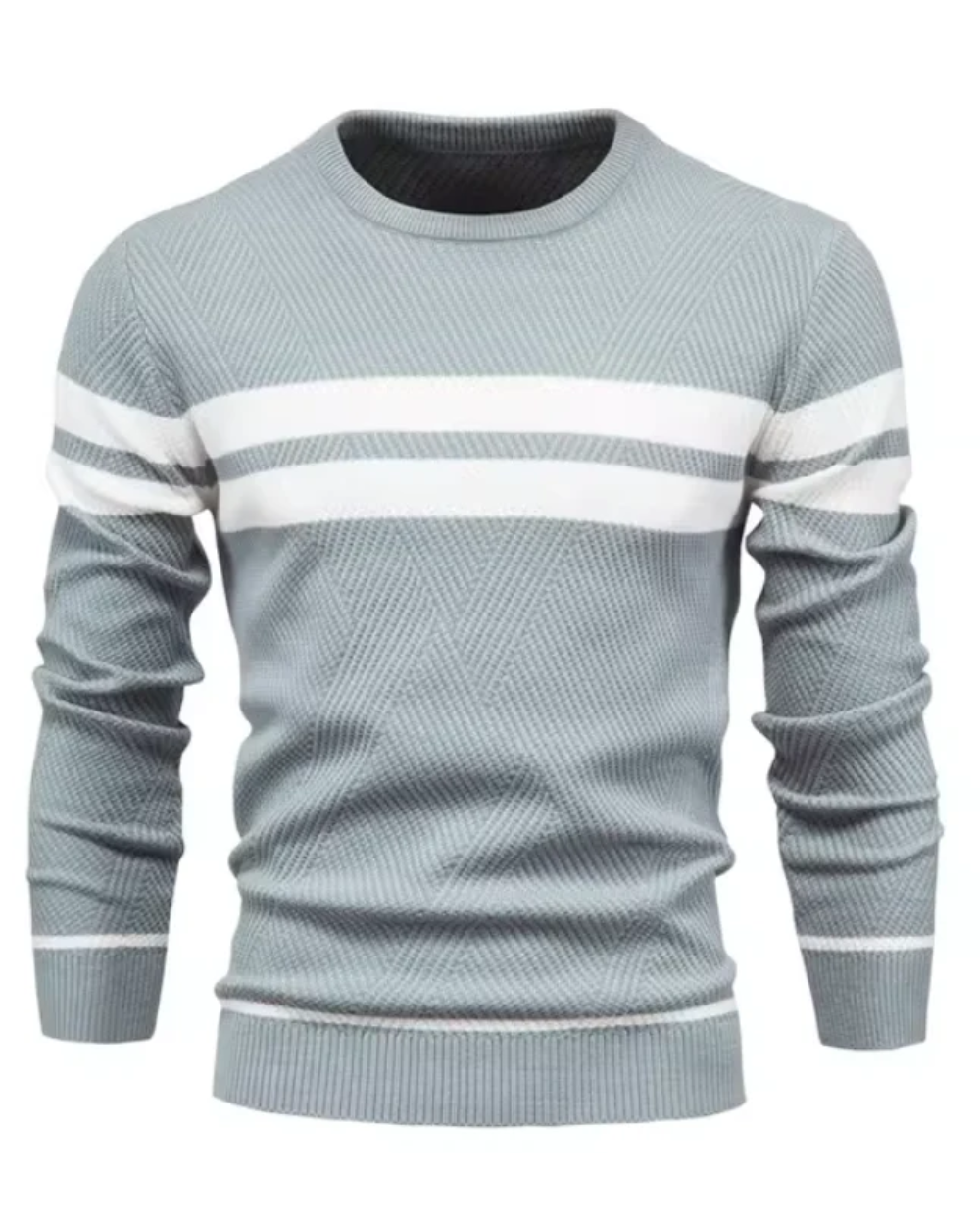 Pull élégant à rayures pour hommes
