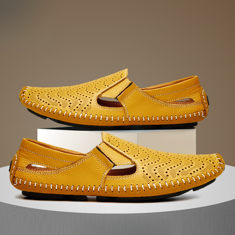 Sandales à lanières en cuir