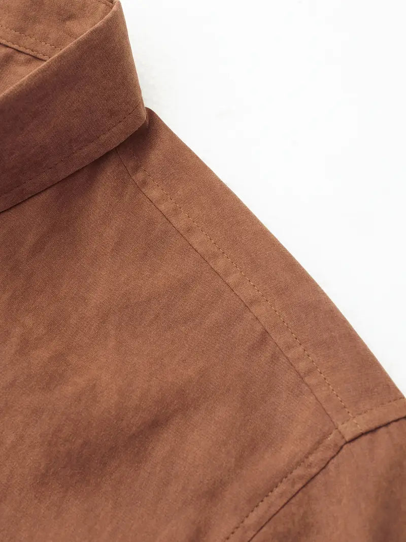 Chemise décontractée en coton à manches courtes