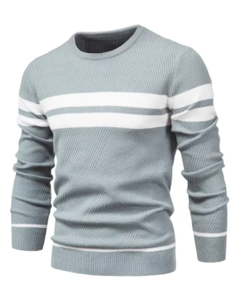 Pull élégant à rayures pour hommes