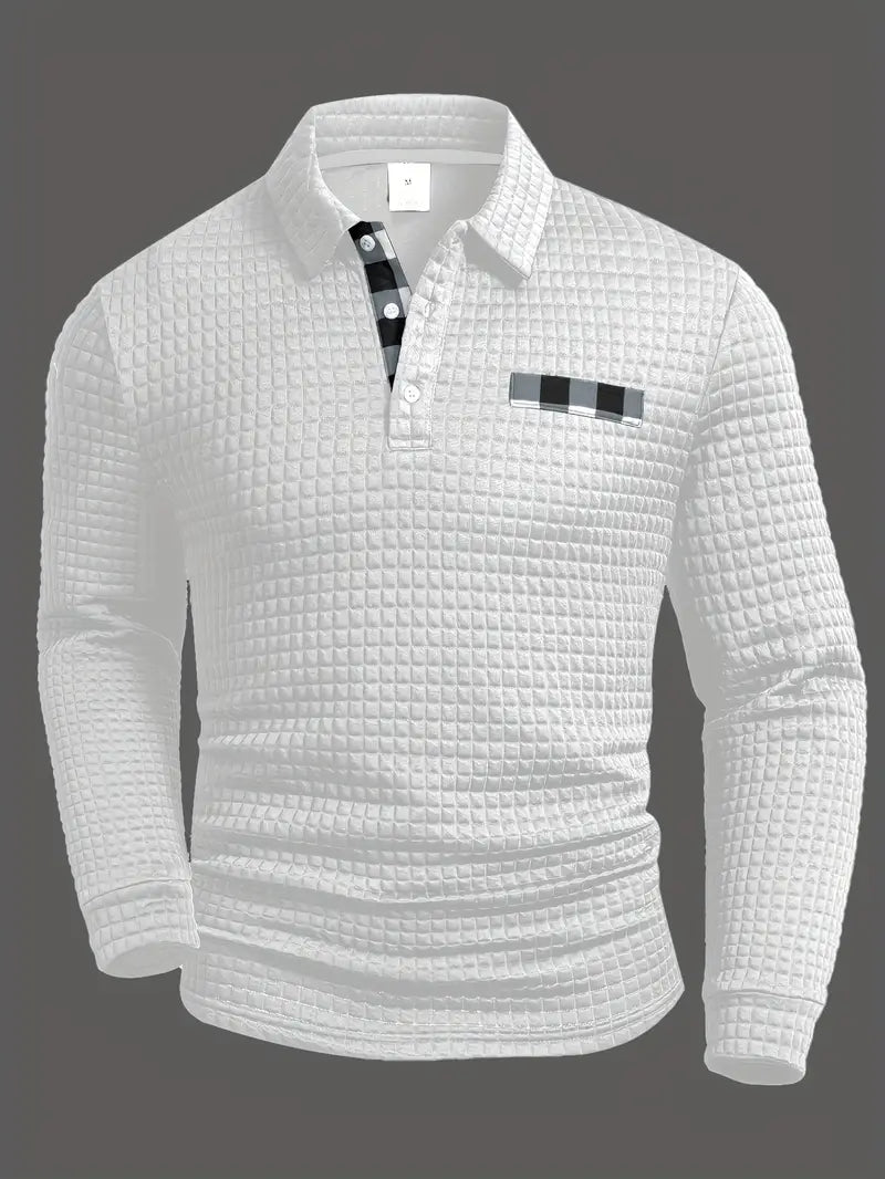 Pull polo côtelé