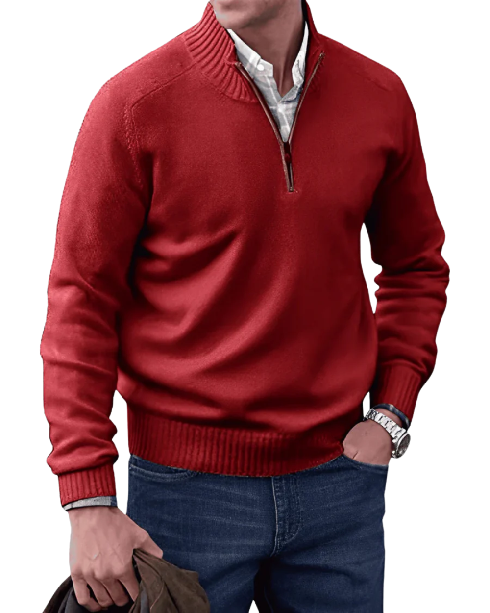 Pull zippé décontracté