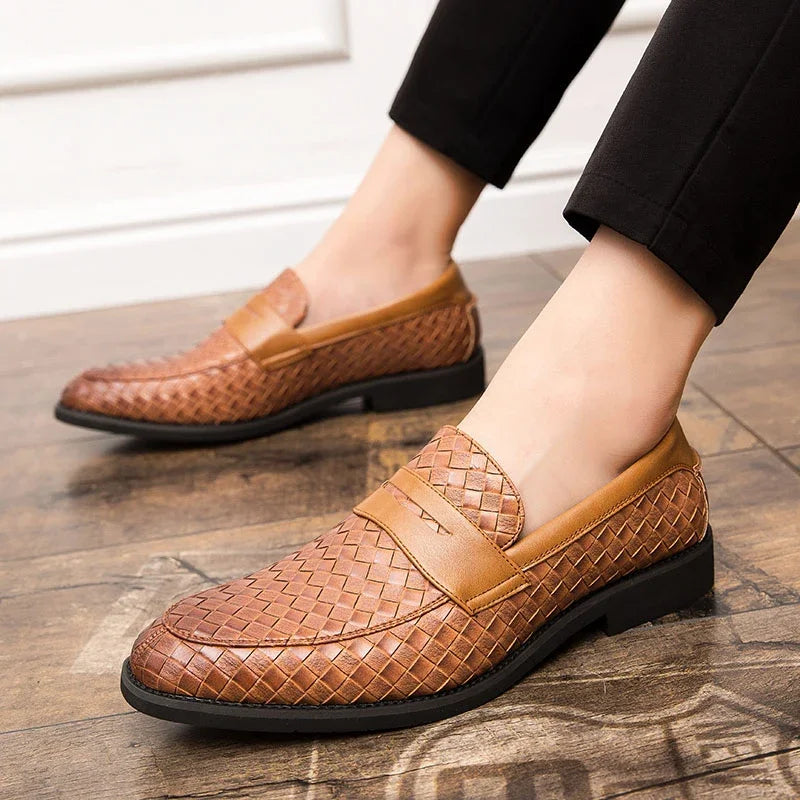Mocassins élégants tissés