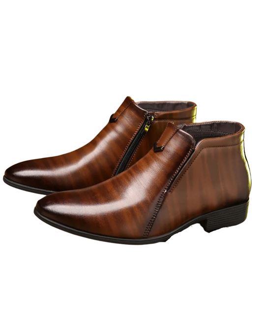 Beckett - Bottes en cuir avec fermeture éclair