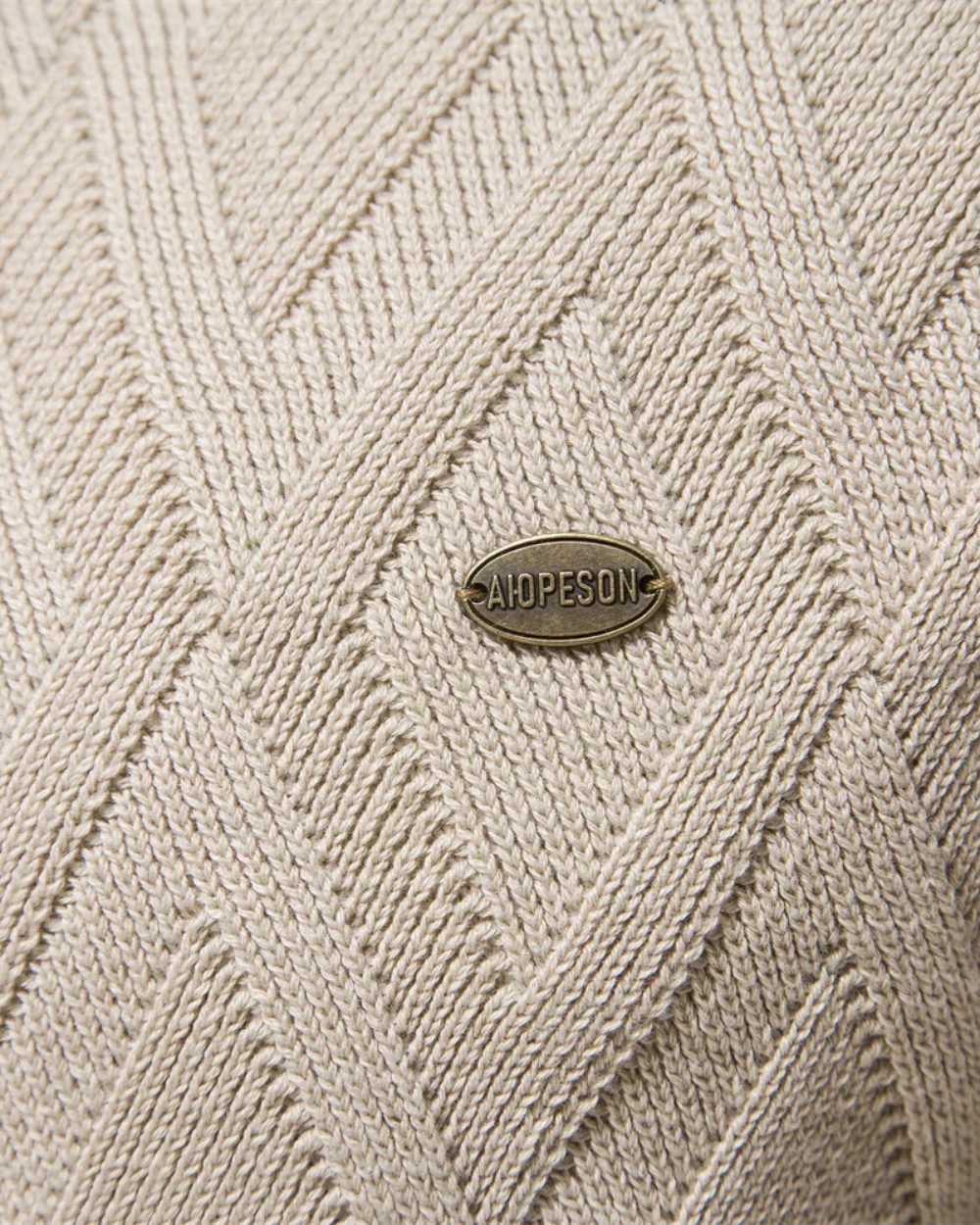 Pull homme avec motif à carreaux V2