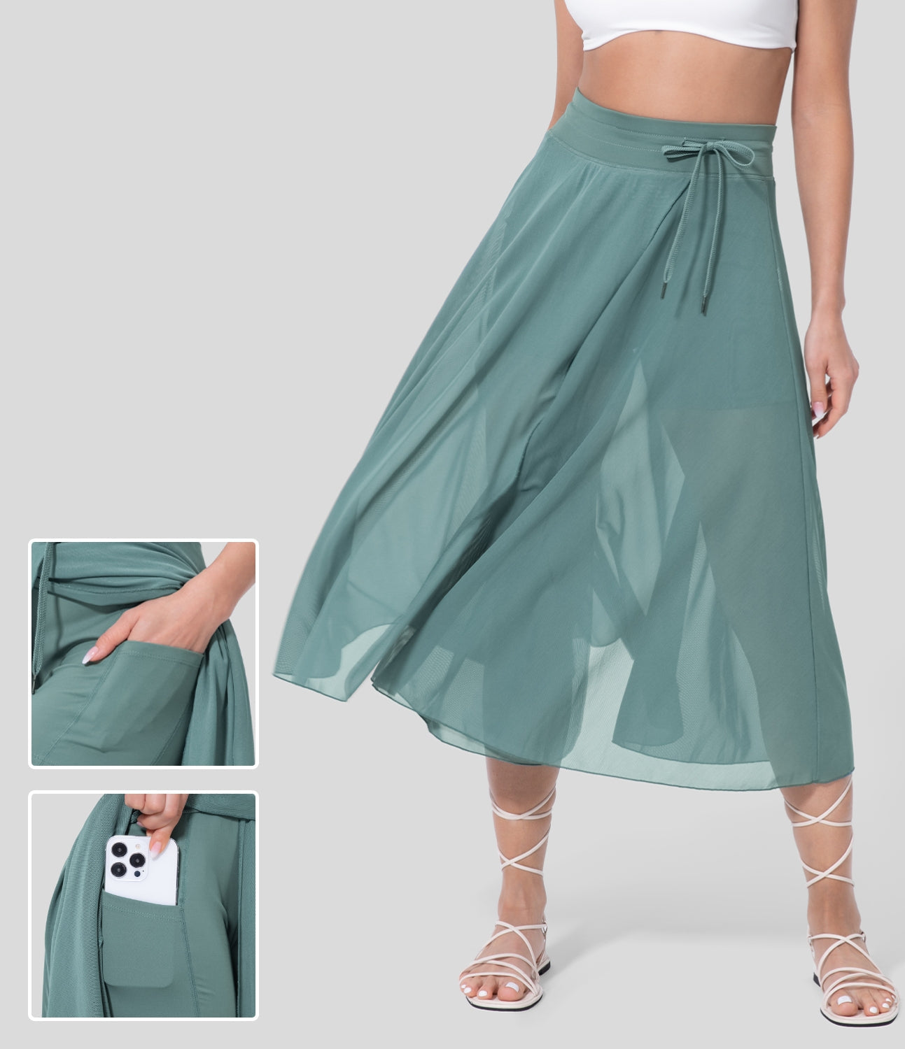 Jupe 2 en 1 taille haute
