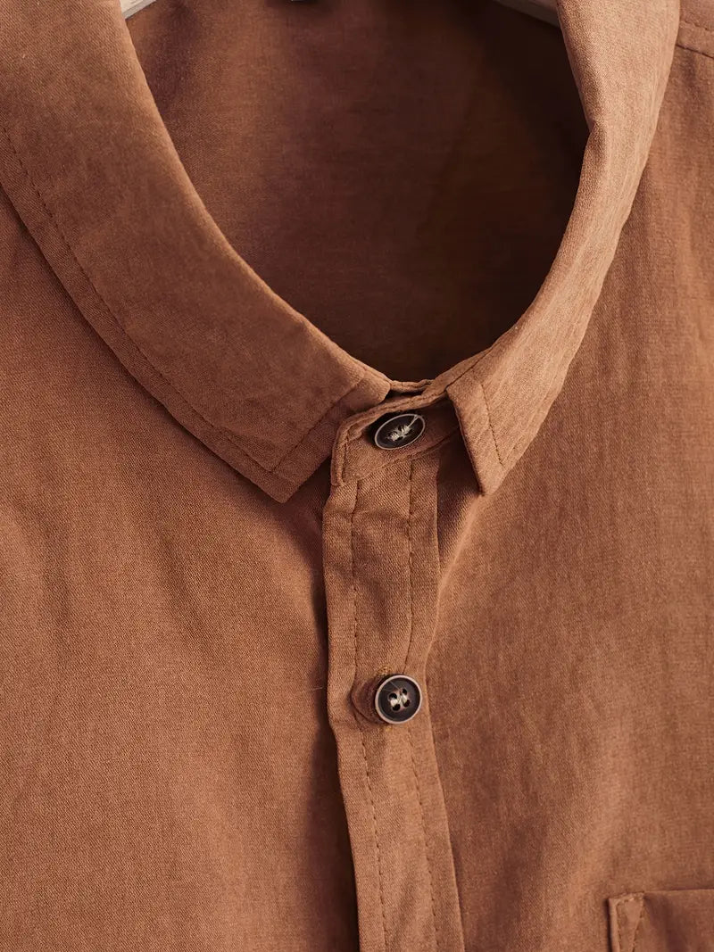 Chemise décontractée en coton à manches courtes