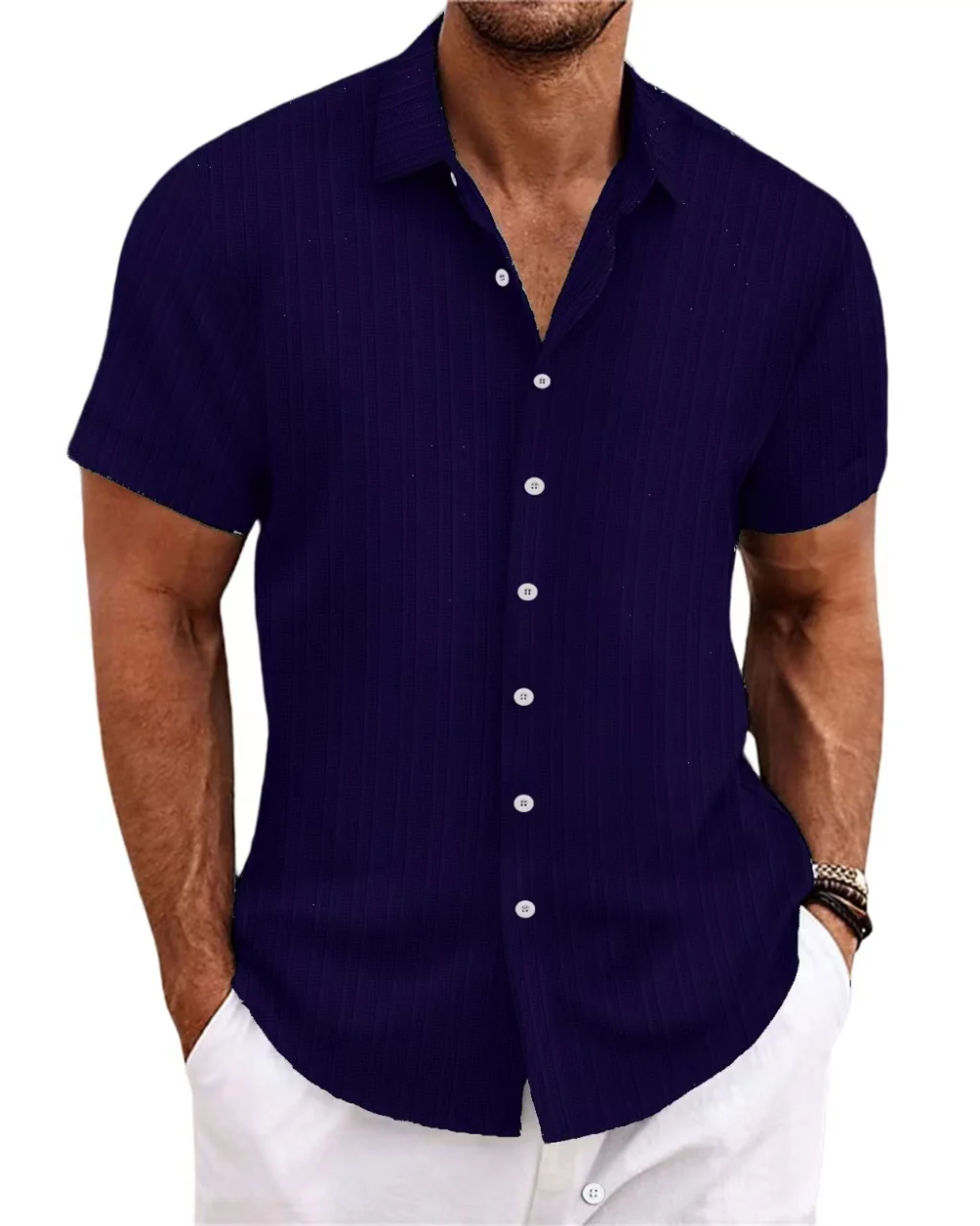 Chemise décontractée à manches courtes