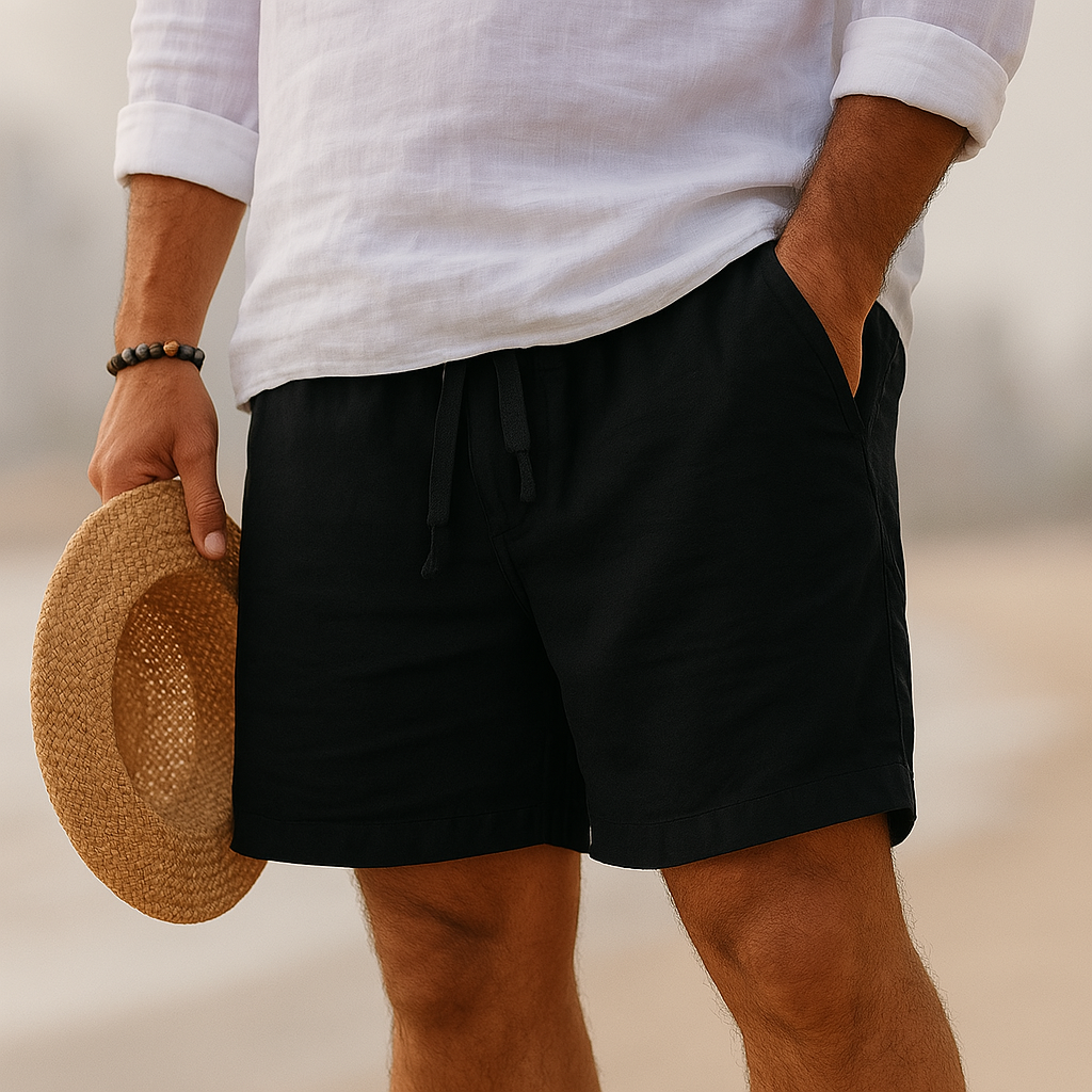 Short en lin élégant