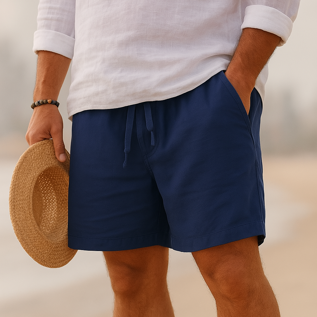 Short en lin élégant