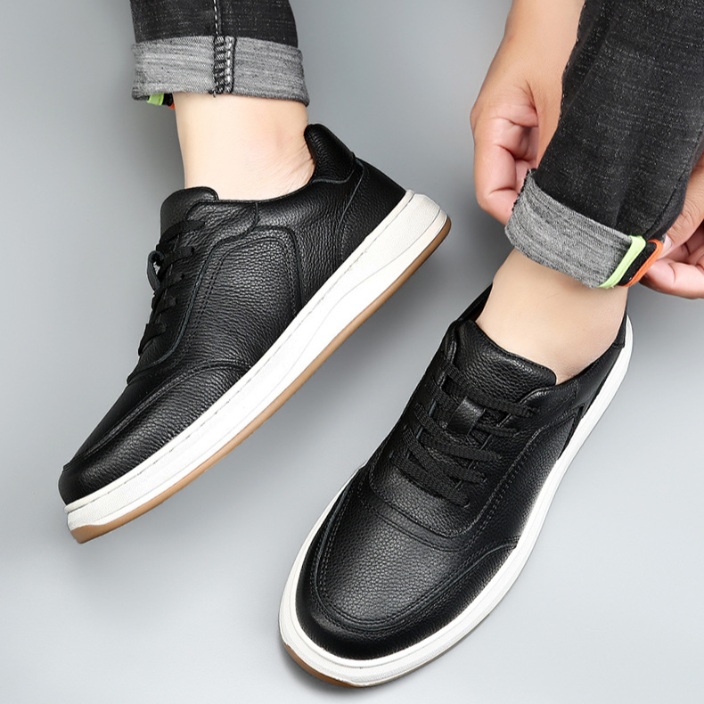 Baskets en cuir