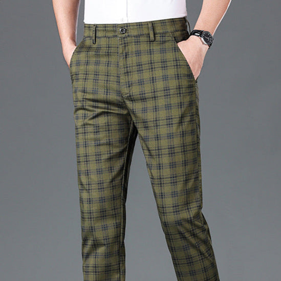 Pantalon d'affaires à carreaux