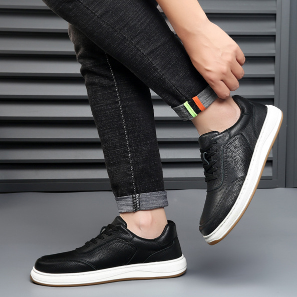 Baskets en cuir