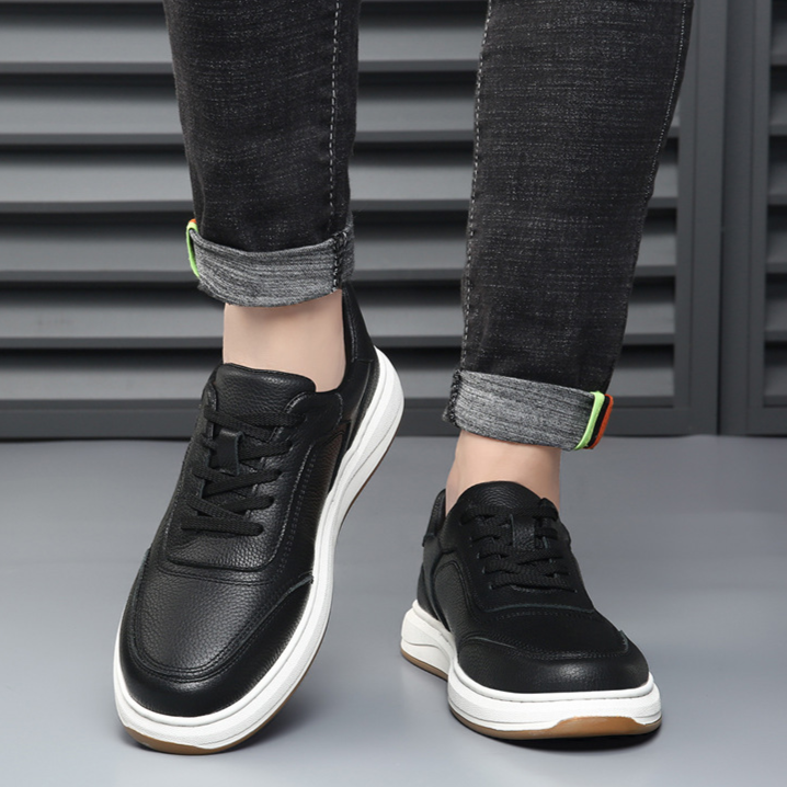 Baskets en cuir