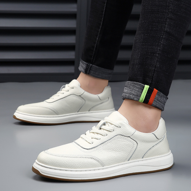 Baskets en cuir
