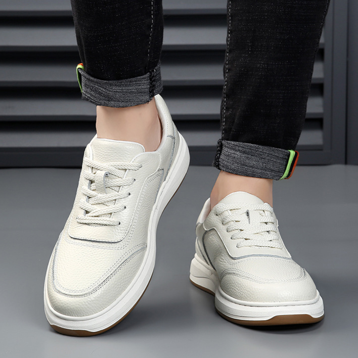 Baskets en cuir