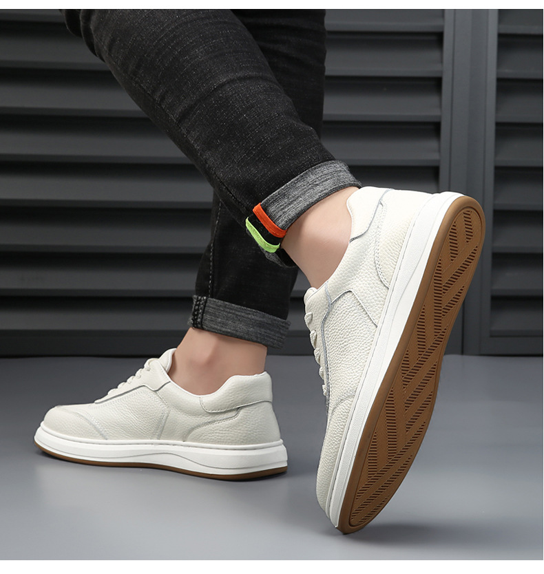 Baskets en cuir