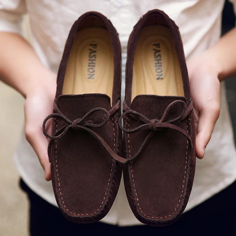 Mocassins d'été décontractés en daim