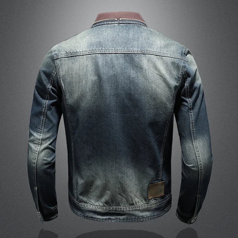 Veste zippée en denim élégante