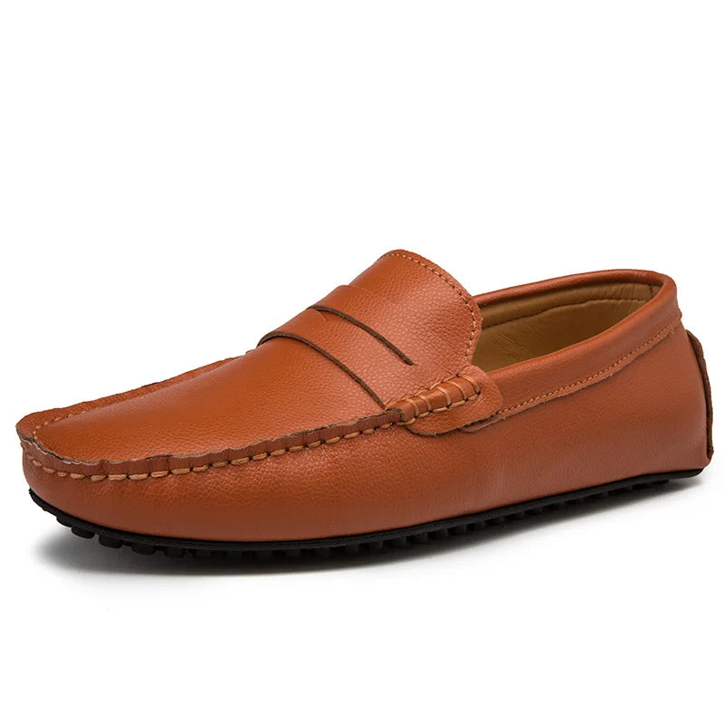 Mocassins d'été en cuir décontractés