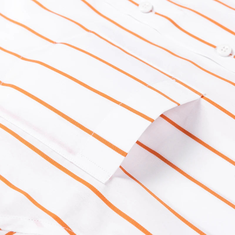 Chemise élégante en coton rayé