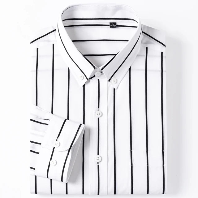 Chemise élégante en coton rayé