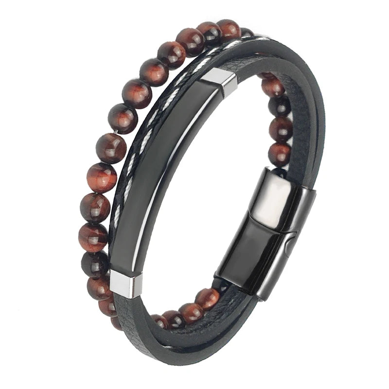 Bracelet de luxe en acier pour hommes