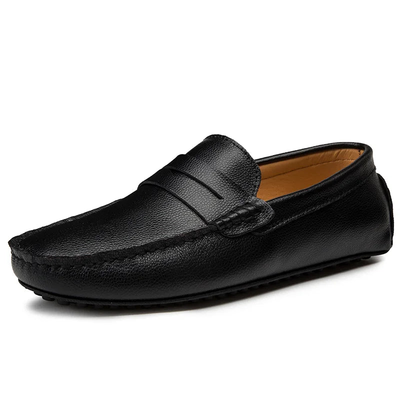 Mocassins d'été en cuir décontractés