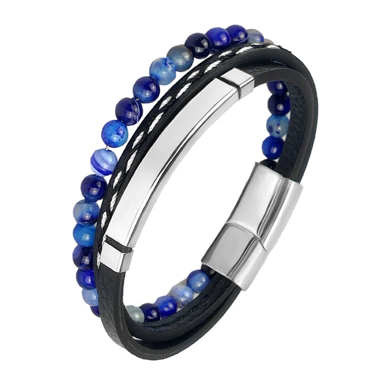 Bracelet de luxe en acier pour hommes