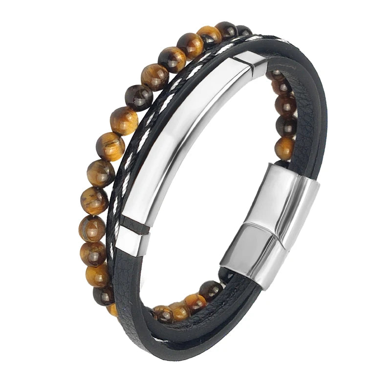 Bracelet de luxe en acier pour hommes