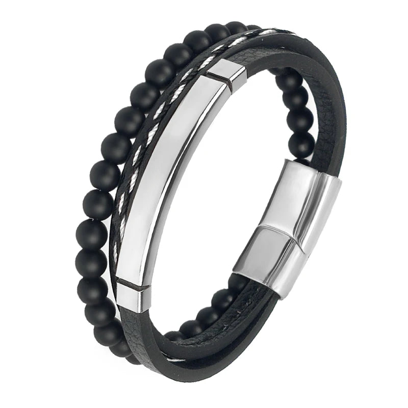 Bracelet de luxe en acier pour hommes