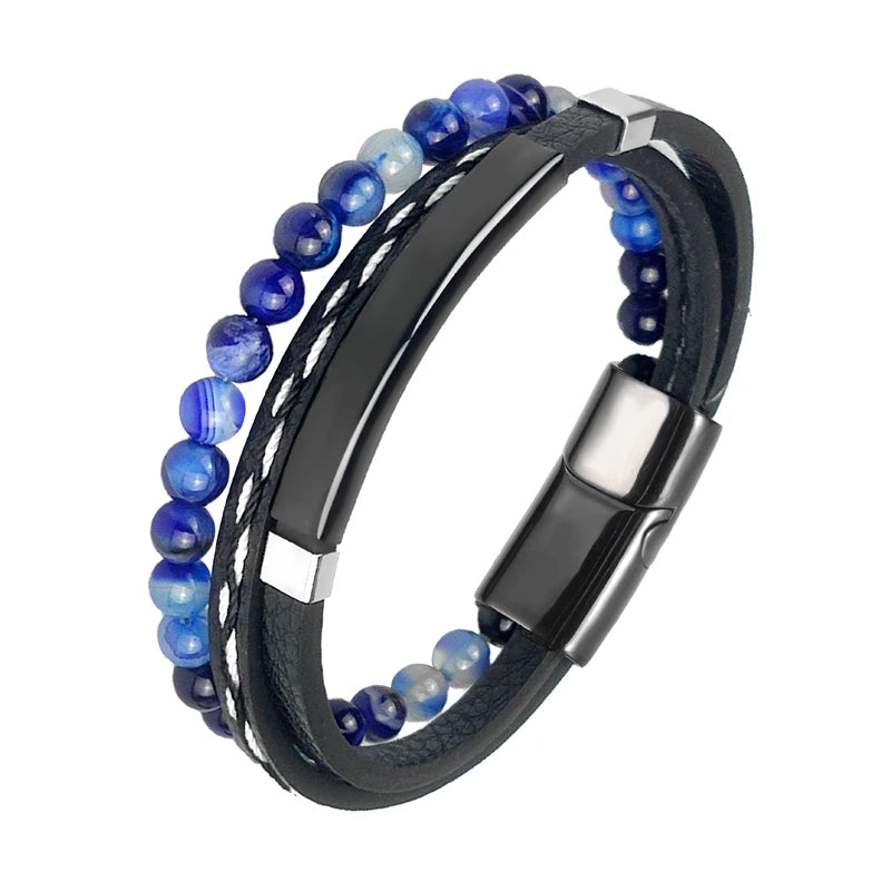 Bracelet de luxe en acier pour hommes