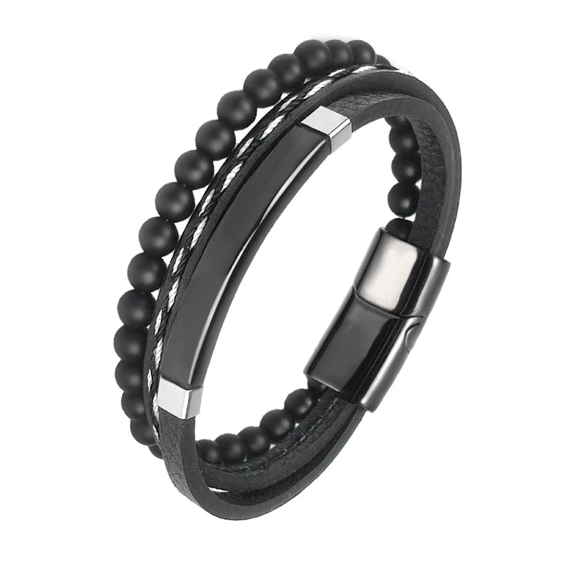 Bracelet de luxe en acier pour hommes