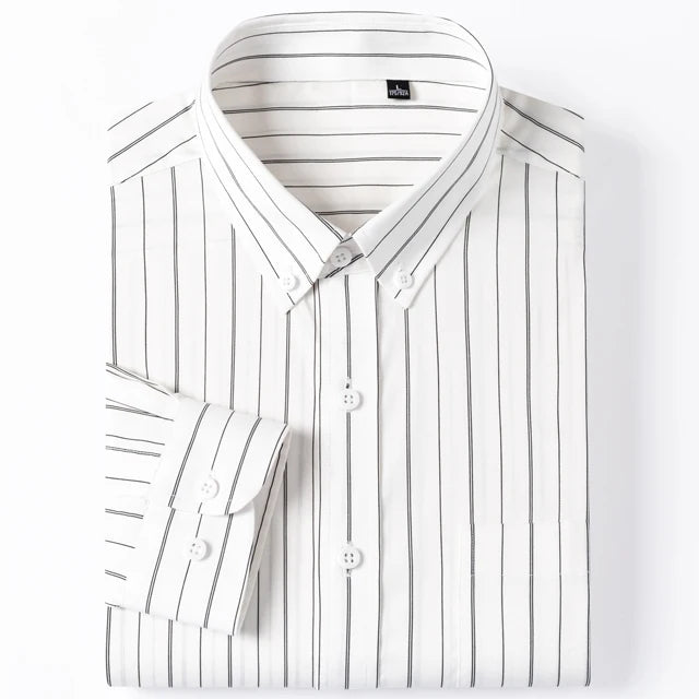 Chemise élégante en coton rayé
