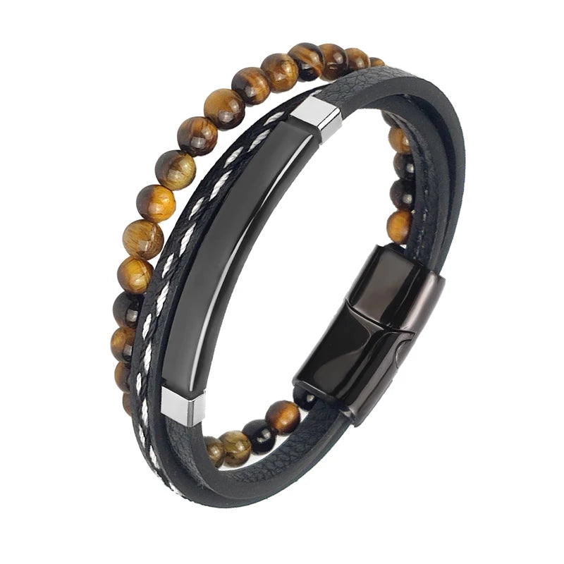 Bracelet de luxe en acier pour hommes