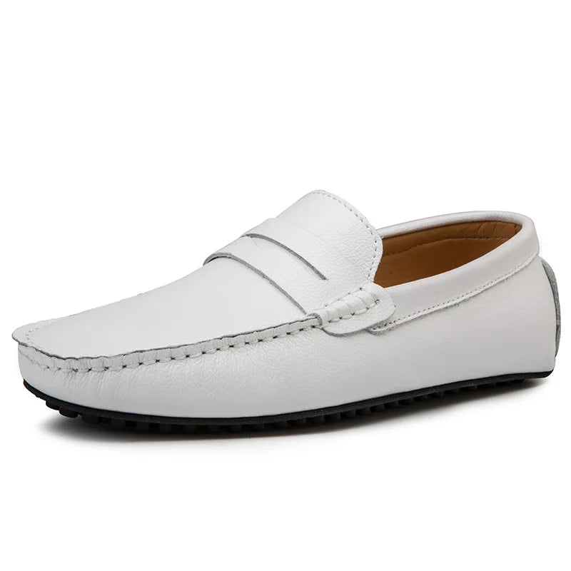 Mocassins d'été en cuir décontractés