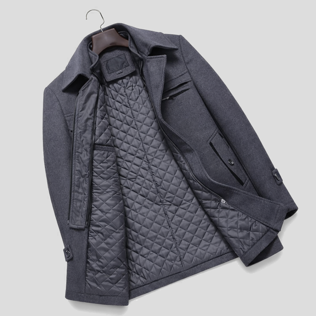 Élégant manteau en laine