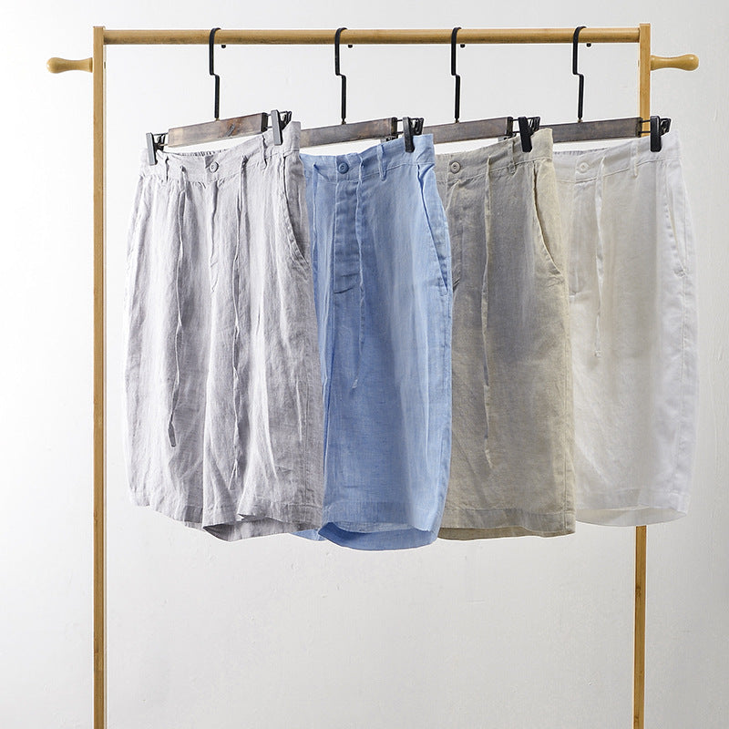 Short en lin de haute qualité