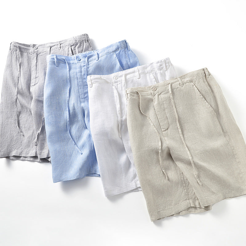 Short en lin de haute qualité