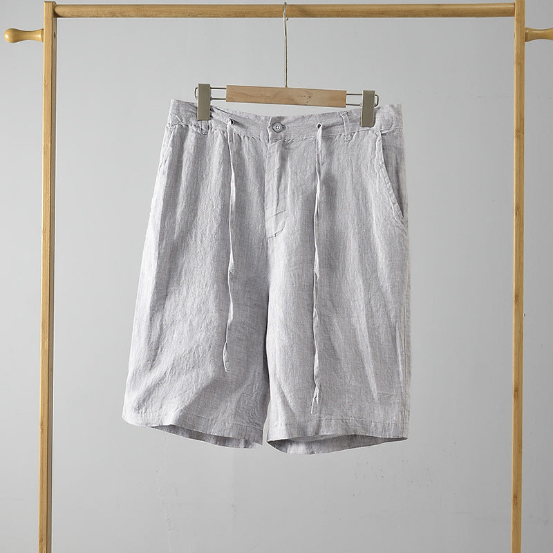 Short en lin de haute qualité
