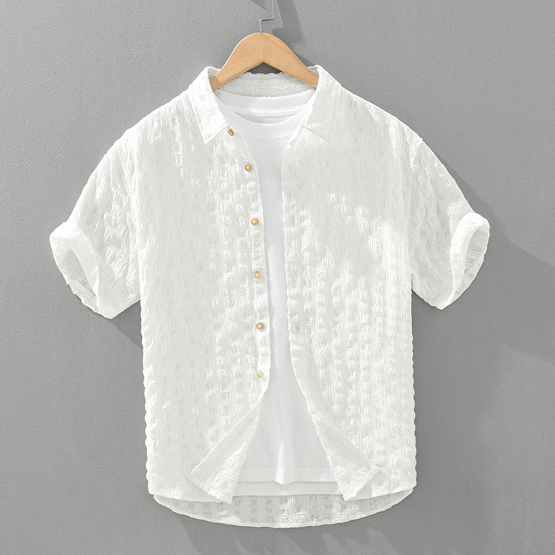 Chemise texturée décontractée