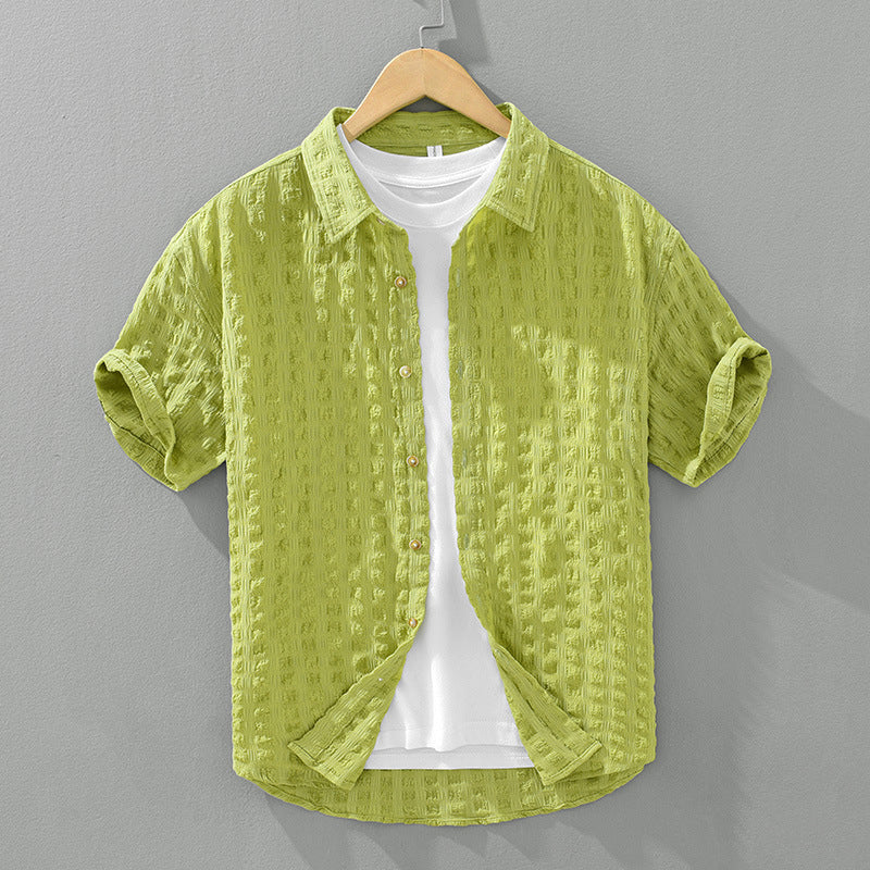 Chemise texturée décontractée