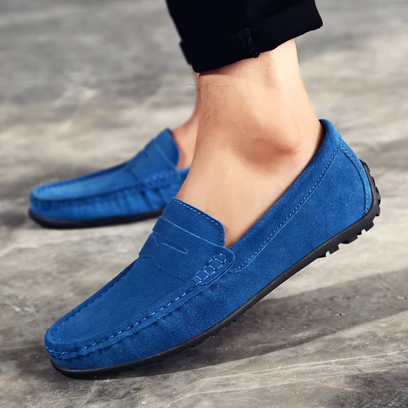 Mocassins en daim souple