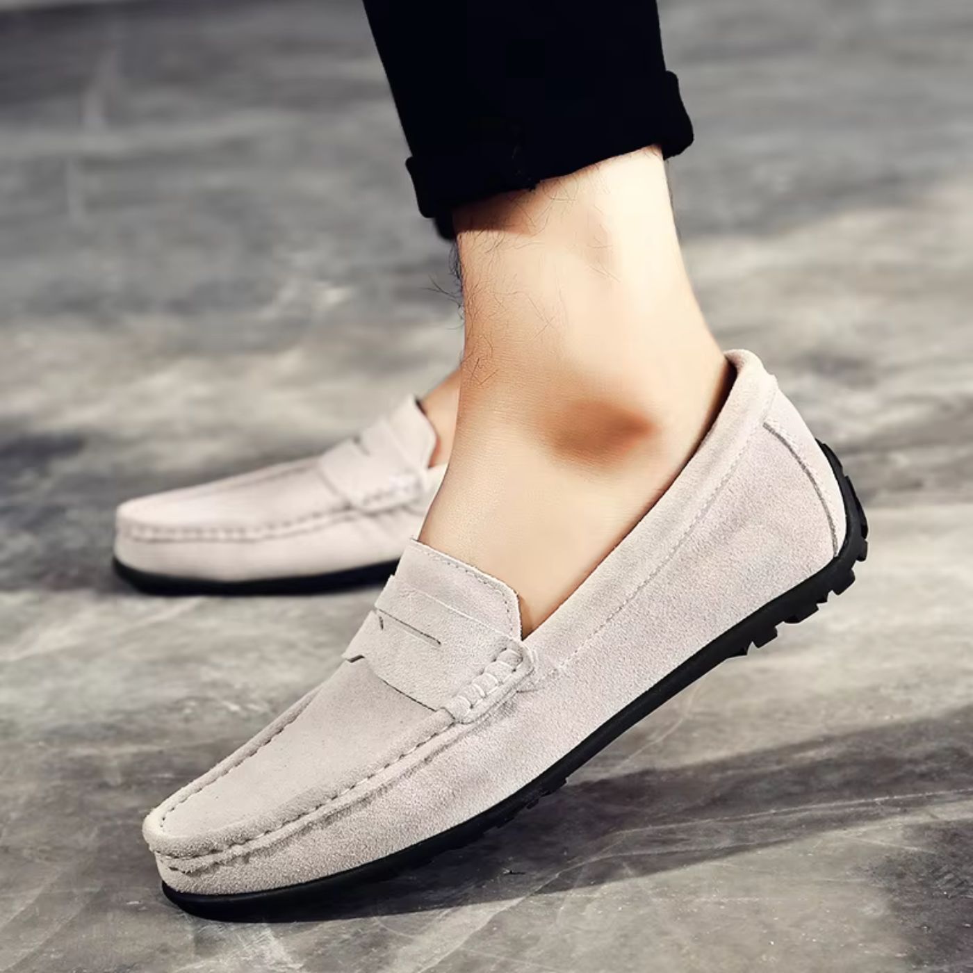 Mocassins en daim souple