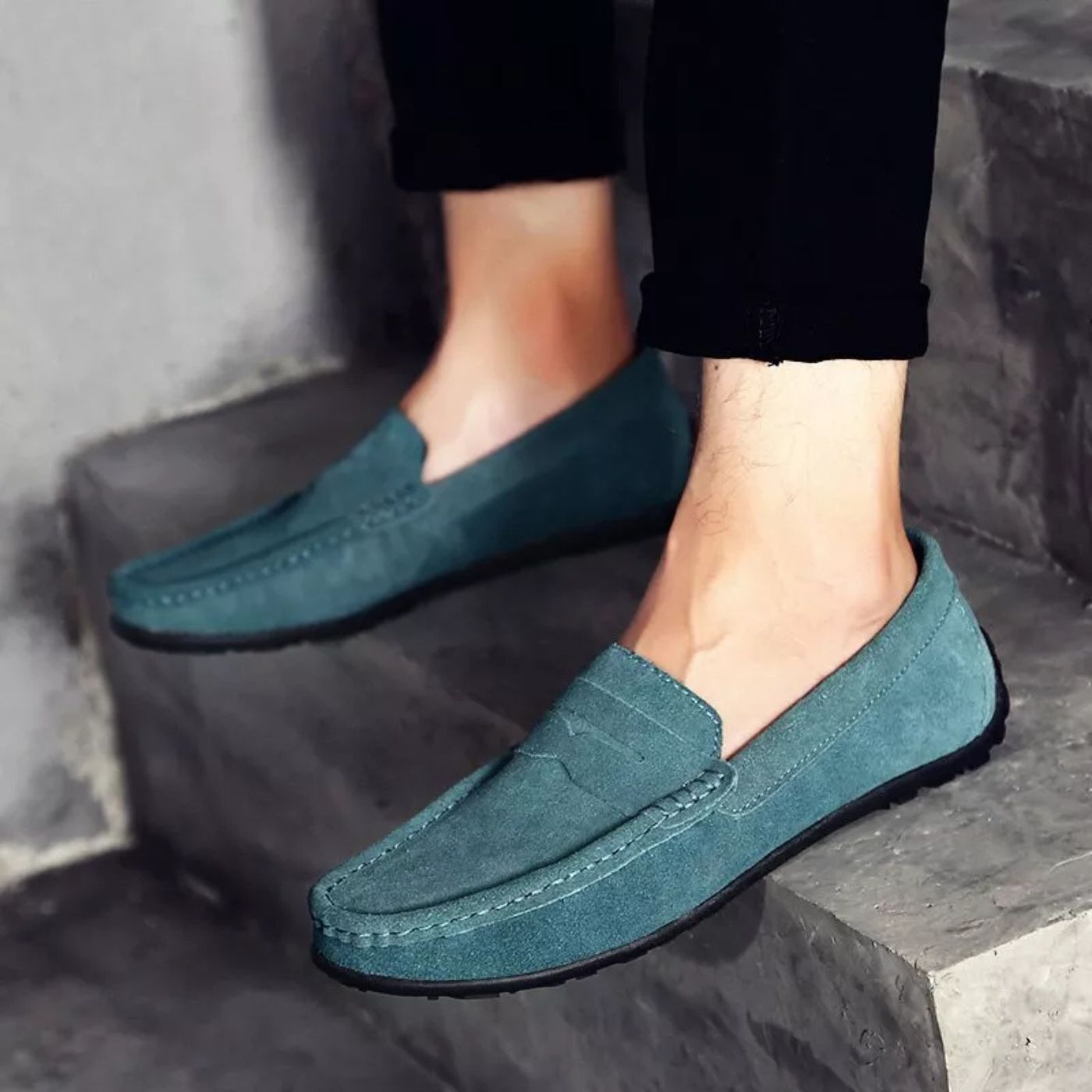 Mocassins en daim souple