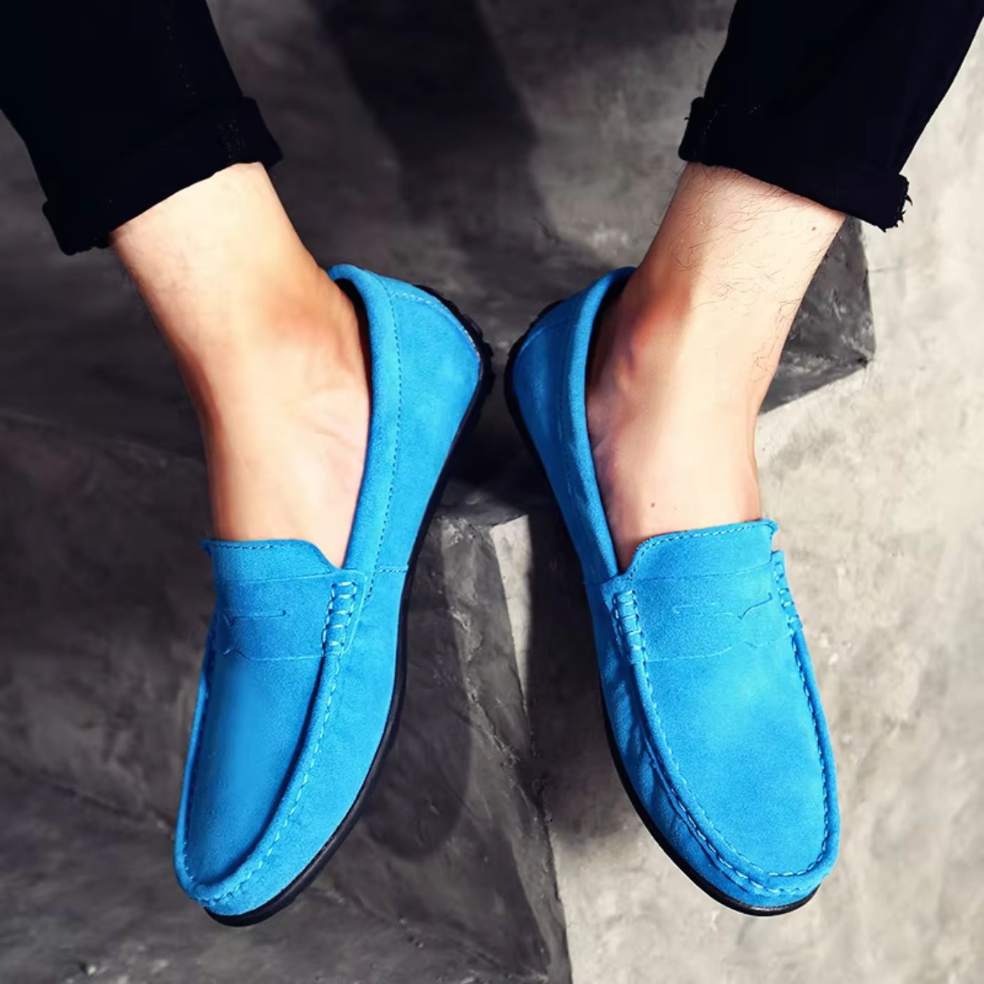 Mocassins en daim souple