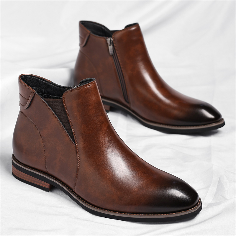 Élégantes bottines Chelsea en cuir