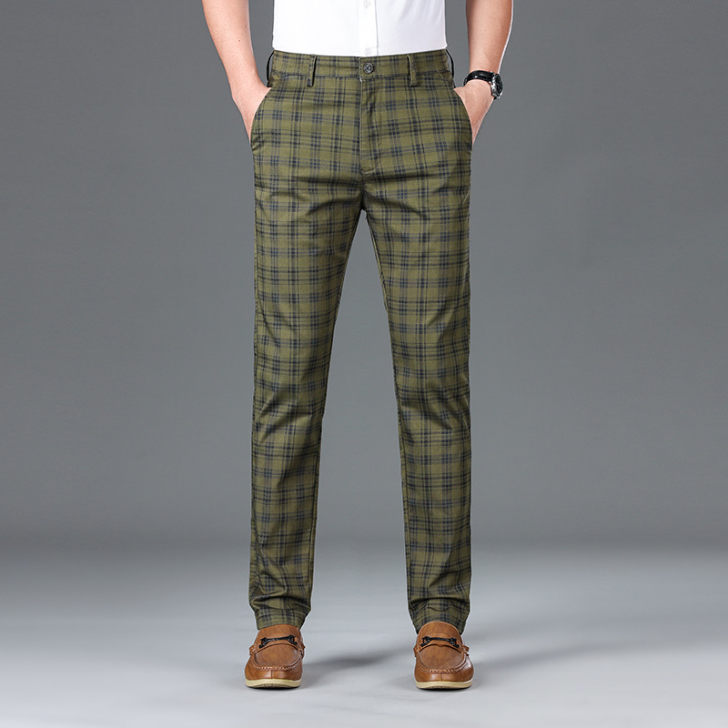Pantalon d'affaires à carreaux
