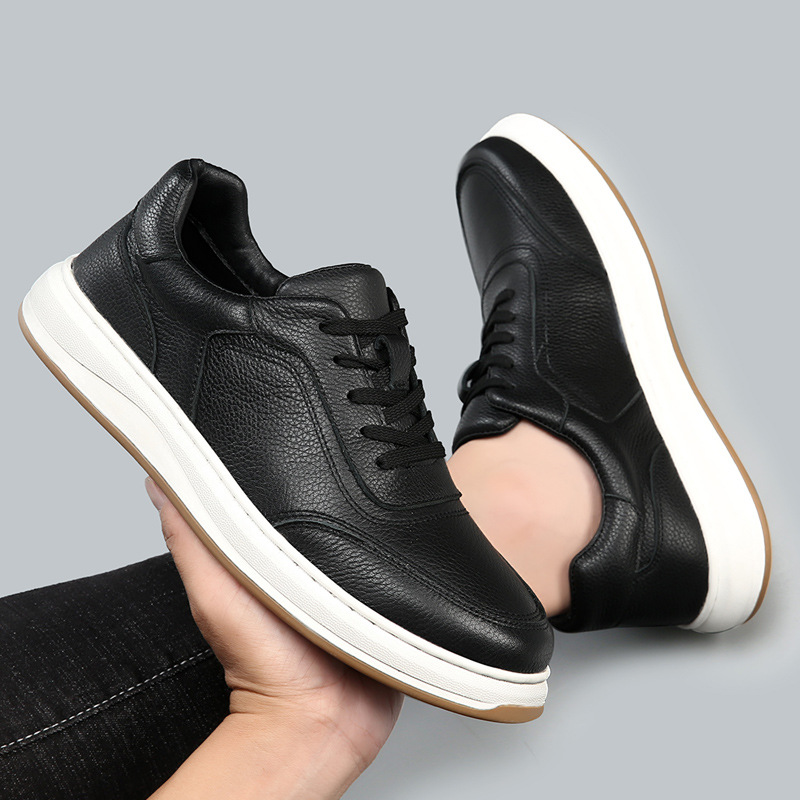 Baskets en cuir